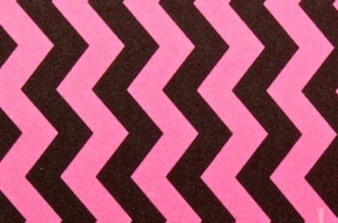 Chevron Black & Hot Pink