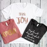 Spark Joy Group tee colors