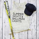Tank Top - Baseball Summer Nights
